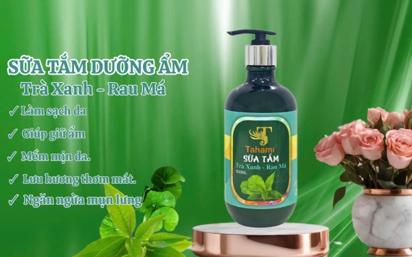 Sữa tắm dưỡng ẩm Tra Xanh - Rau Má